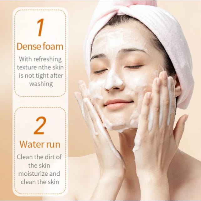 BIOAQUA Vitamin C Moisturizing Cleanser - Deep Cleansing & Brightening Facial Wash - 100g