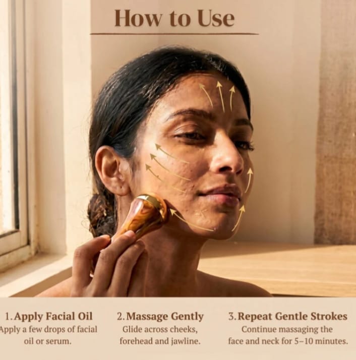 Kansa Wand – Ayurvedic Bronze Massager for Face & Foot