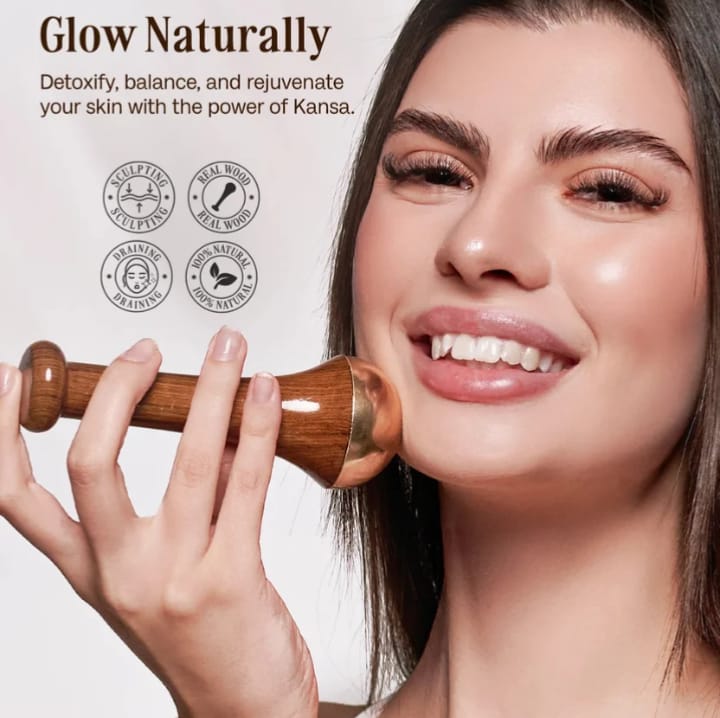 Kansa Wand – Ayurvedic Bronze Massager for Face & Foot
