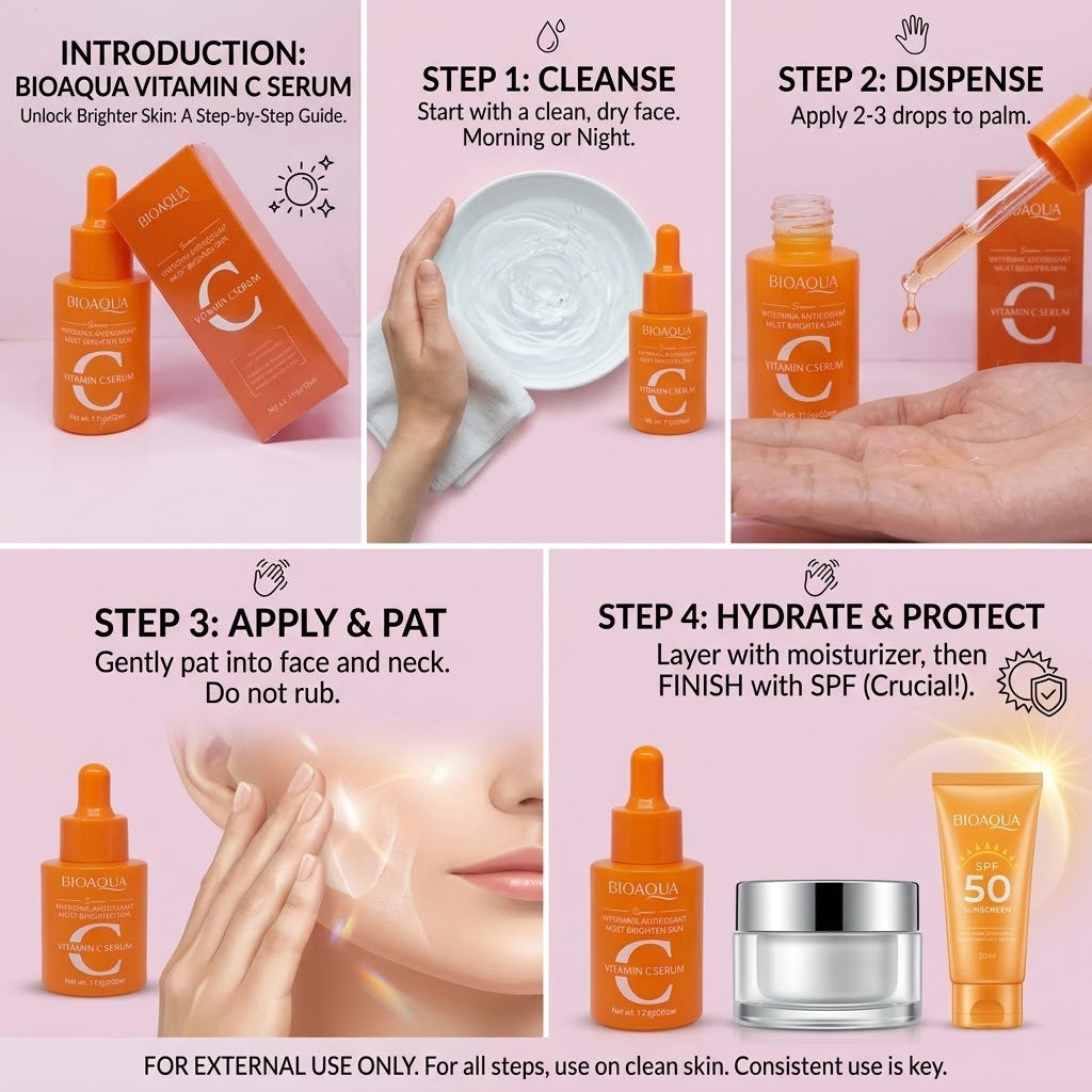 BIOAQUA Vitamin C Moisturizing Cleanser,BIOAQUA VITAMIN C SERUM