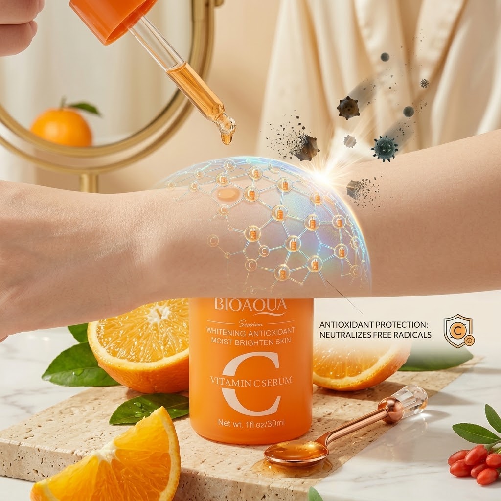 BIOAQUA Vitamin C Whitening Antioxidant Serum 30ml | Brightening & Hydrating Face Serum